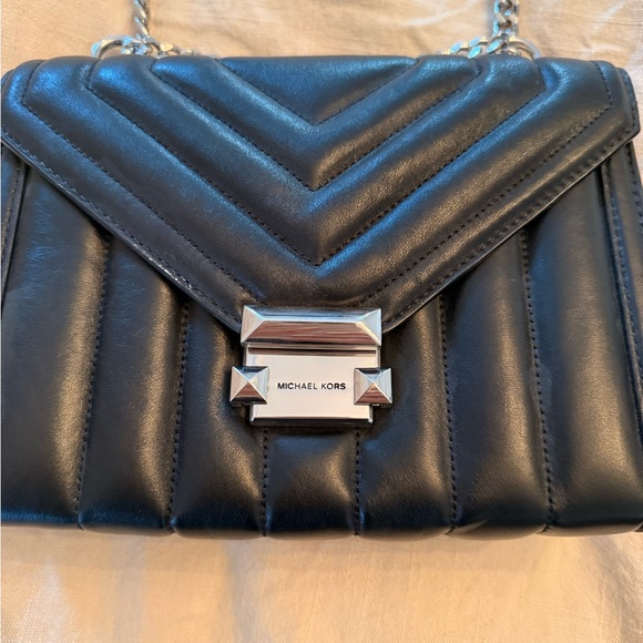 Michael Kors Black Chevron Shoulder Bag - Picture 5 of 5